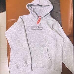 Supreme Light Gray Hoodie for Men